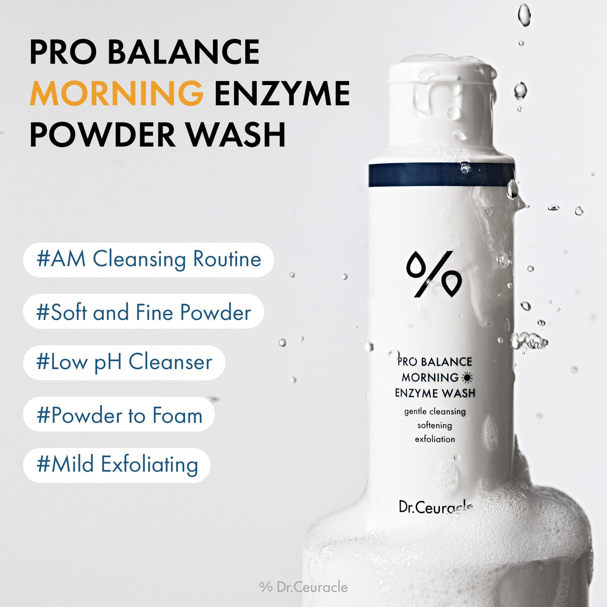 Dr.Ceuracle Pro Balance Enzyme Powder Face Wash - Korean Day and Night Natural Enzyme Powder Face Wash for Deep Pore Cleansing,
