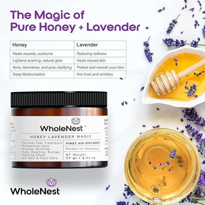 Postpartum Essential Kit | Ultimate Gift for New Moms | Includes Wonder Spray, Honey Lavender Magic Ointment, Hemorrhoids Relief, & Go Away Cold! Spray | Natural, Safe, Multi-Purpose Care