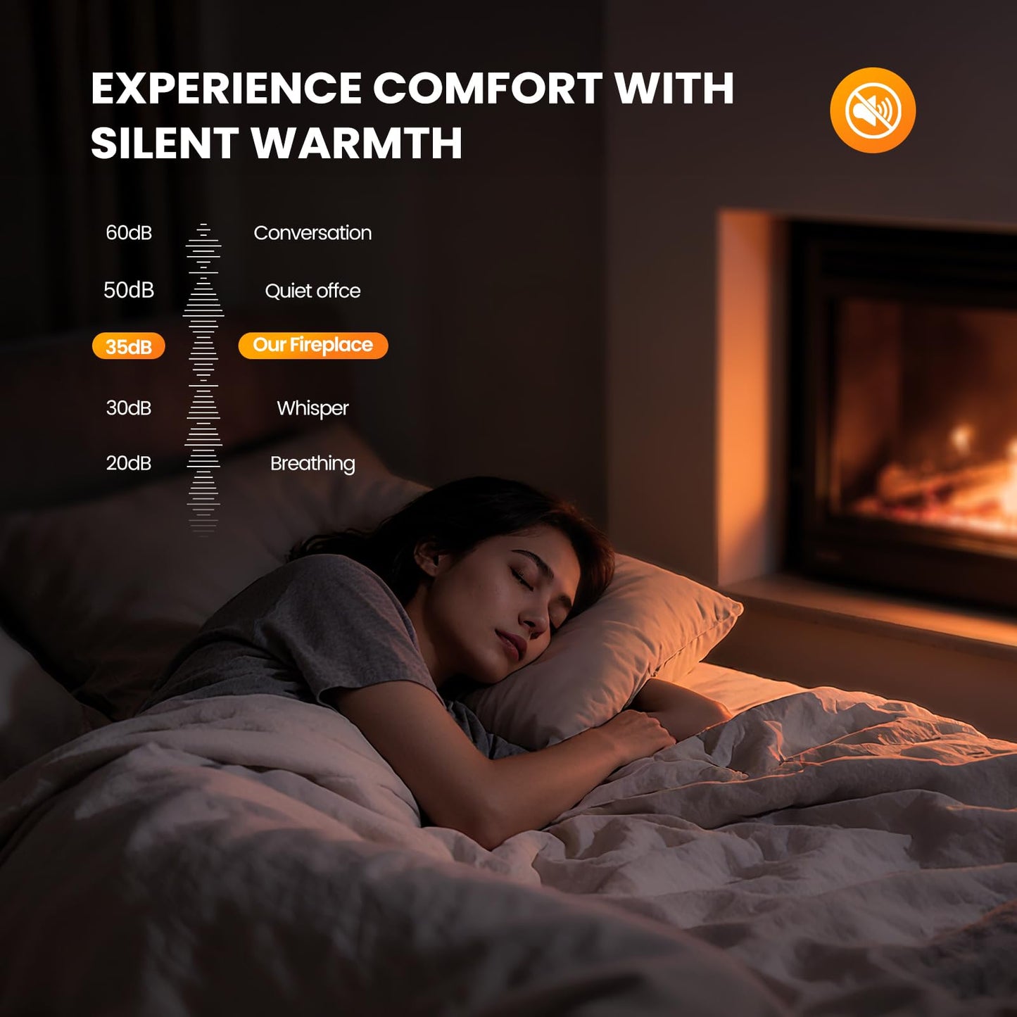 36" Electric Fireplace Insert, 1500W Wall Mounted & Recessed Fireplace Heater with Remote & Touch Screen, Adjustable Flame Color & Brightness, 12H Timer, Low Noise Electric Fireplace for Indoor Use