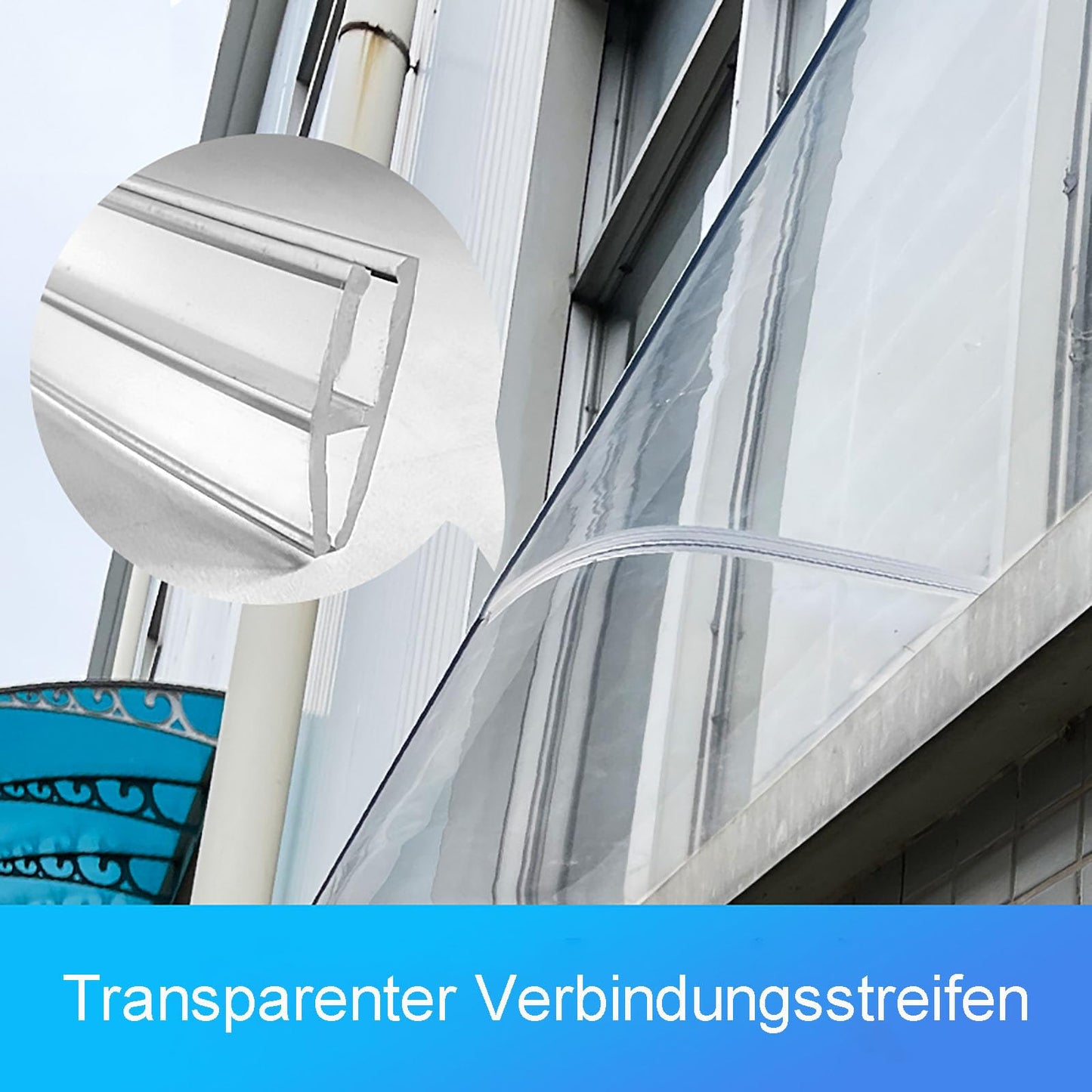 Patio Awnings, Window Awning, Door Canopy, Modern Polycarbonate Cover, UV Rain Snow Sunlight Protection, Durable & Weather-Resistant Awnings, for Outdoor Front Door-40x50cm/16x20in