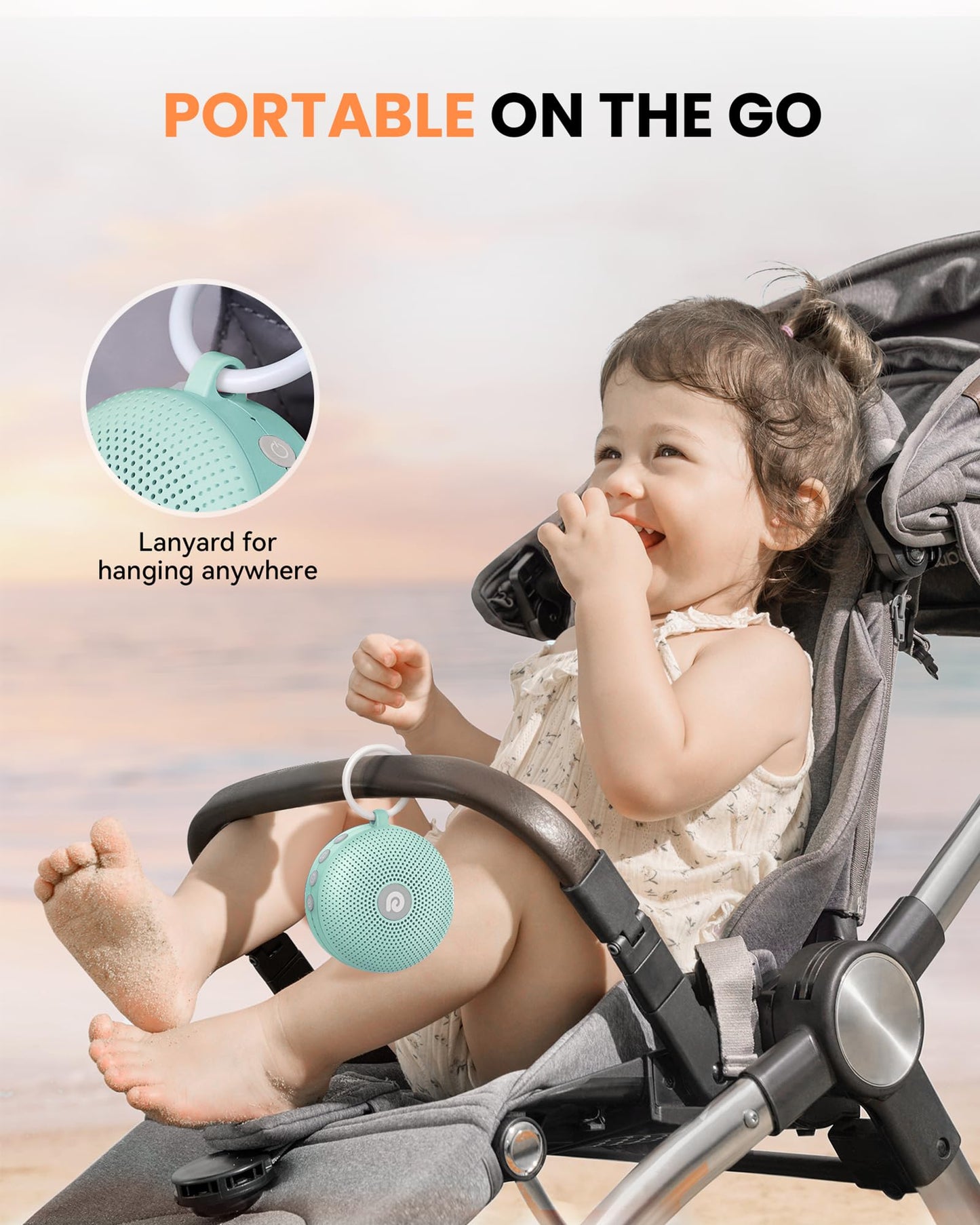 Dreamegg Sound Therapy Machine - Portable Sound Machine for Baby Adult, Features Powerful Battery, 21 Soothing Sound, Noise Canceling for Office & Sleeping, Sound Therapy for Home, Travel, Gift, Green