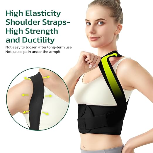 Posture Corrector for Women - Lightweight and Breathable Back Brace for Pain Relief, Rounded Shoulders and Hunchback, Compact & Portable with Fashionable Design, Invisible Under Clothes Blue XL