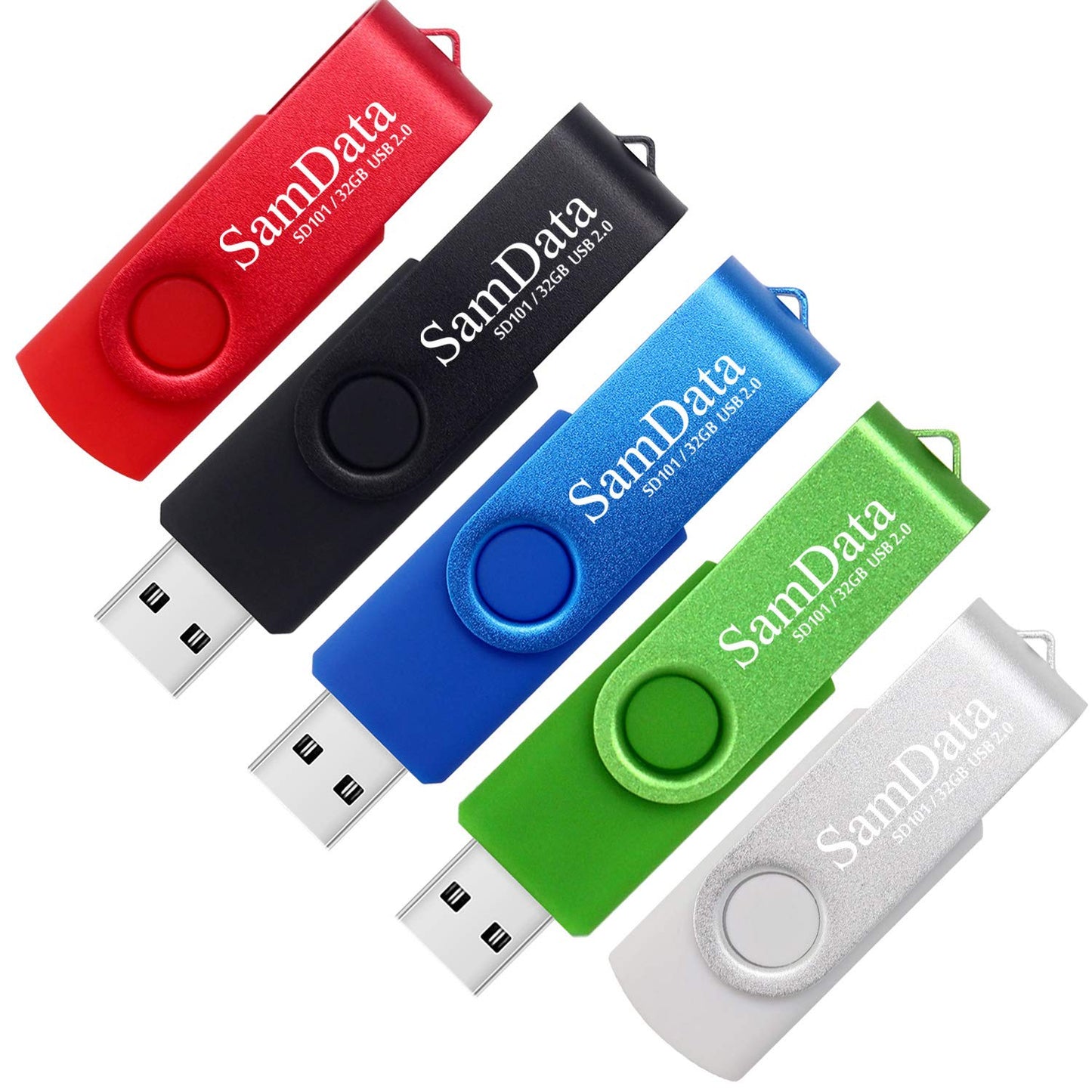 Samdata 32Gb Usb Flash Drives 5 Pack 32Gb Thumb Drives Memory Stick Jump Drive With Led Light For Storage And Backup (5 Colors: