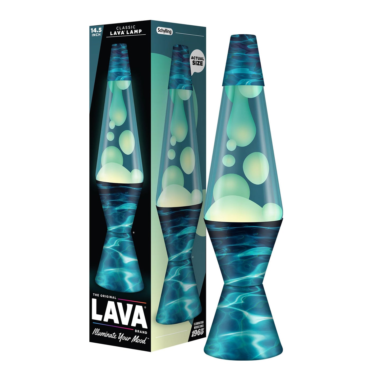 The Original Lava® Lamp - 14.5" Night Swim - Classic Liquid Motion Lamp - White Wax and Blue Liquid - Item #2095 (Amazon Exclusive)