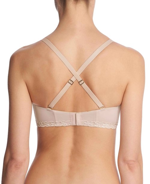 Natori Women's Pure Luxe Strapless Contour Underwire, Rose Beige/Pink Pearl