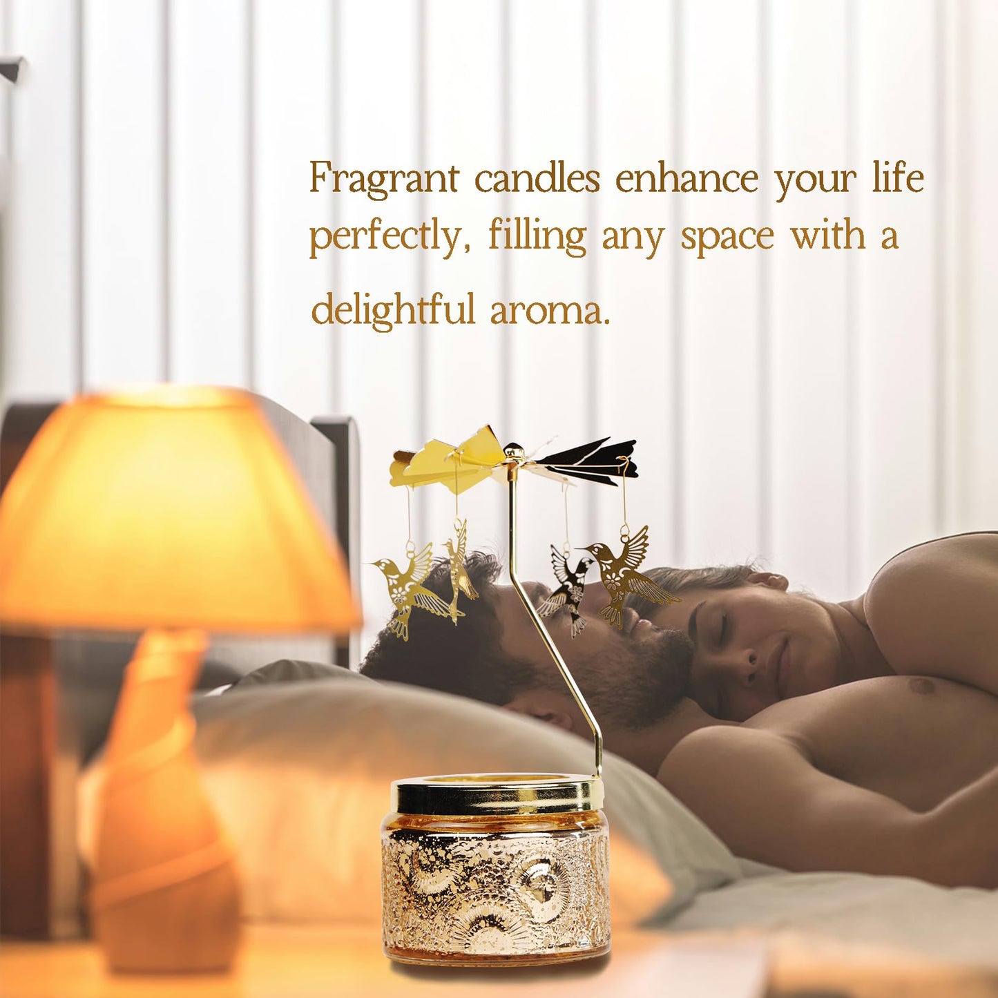 Birthday Gifts for Women, Hummingbird Candle Gift for Women, Unique Scented Birthday Gift for Mom, Grandma, Sister, Friends, Rotatable Candle for Relaxation & Stress Relief