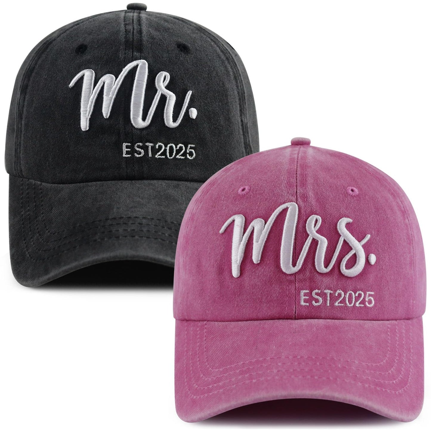 Mr and Mrs Hats 2025, Funny Embroidered Bridal Shower Gifts Baseball Cap, Honeymoon Anniversary Wedding Birthday Gifts for Wife Husband Him Her