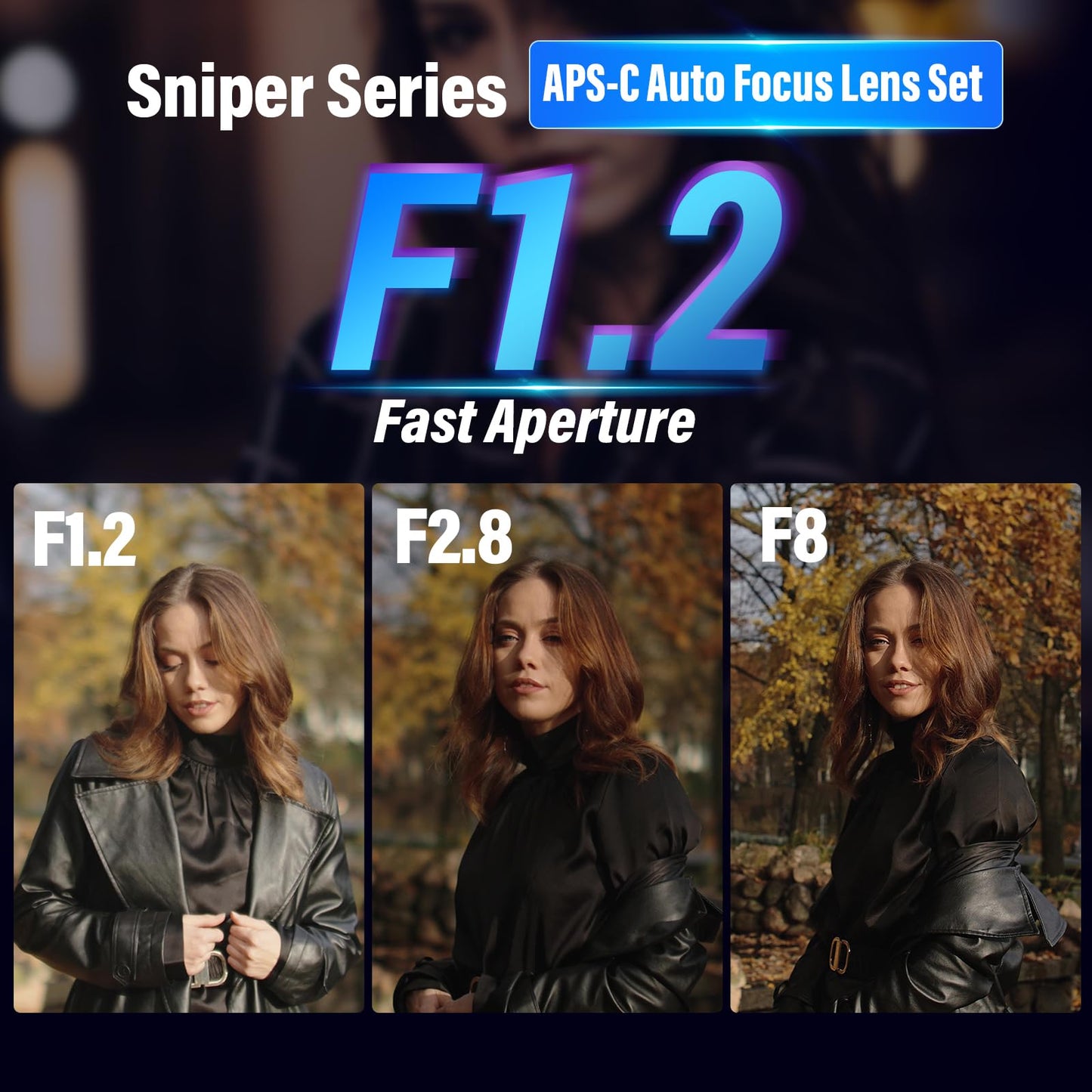 SIRUI Sniper 23mm Autofocus Lens, F1.2 Wide Angle APS-C Camera Lens for A5, A6, FX30, ZV-E10 (E Mount, Black)