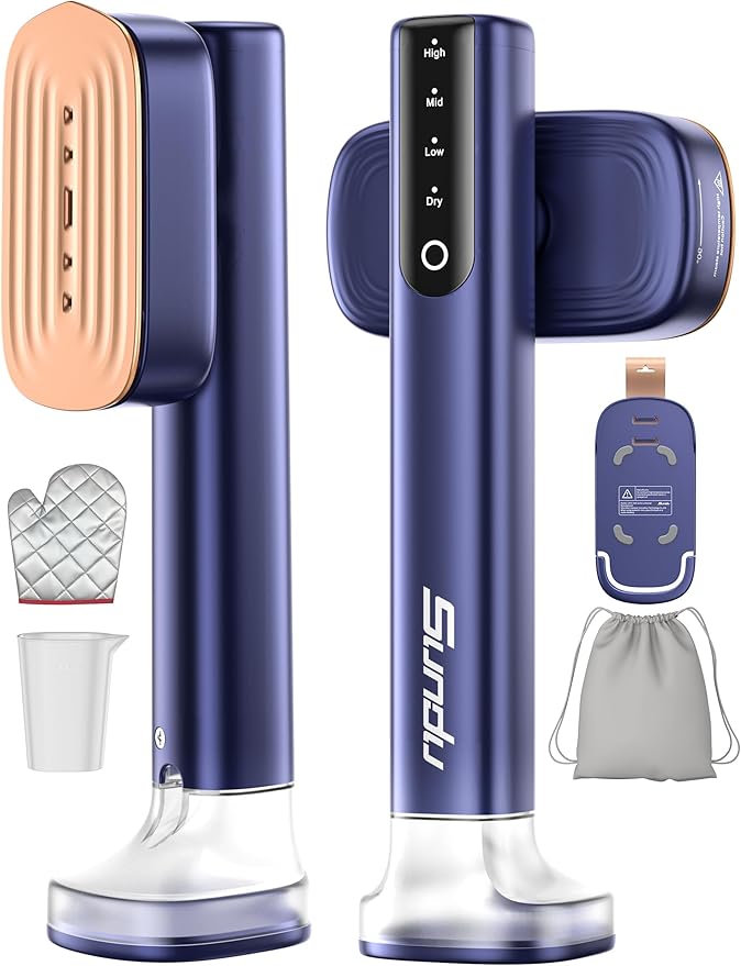 Travel Steamer for Clothes,1200W&25g/min Steam Iron Quilting & Sewing, Portable Handheld Garment Steamer,35mins Runtime & 180ml Large Tank,15s Fast Heat-up,Ceramic Panel,Wrinkle Remover for Travel