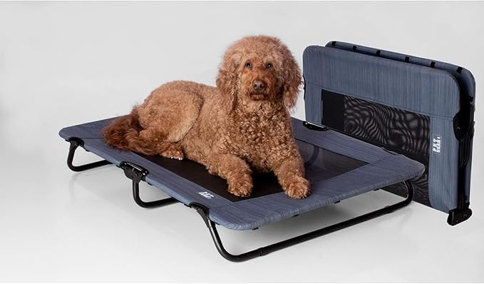 Pet Gear Lifestyle Pet Cot Elevated Bed, No Assembly Required, Premium Tear Resistant Cooling Mesh, Indoor & Outdoor, Ligh...