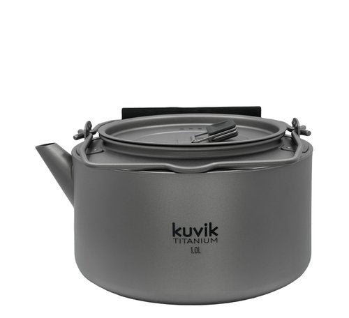 Kuvik Titanium Kettle 1.0L (33.8 oz) - Ultralight and Compact Kettle for Backpacking, Camping, and Home