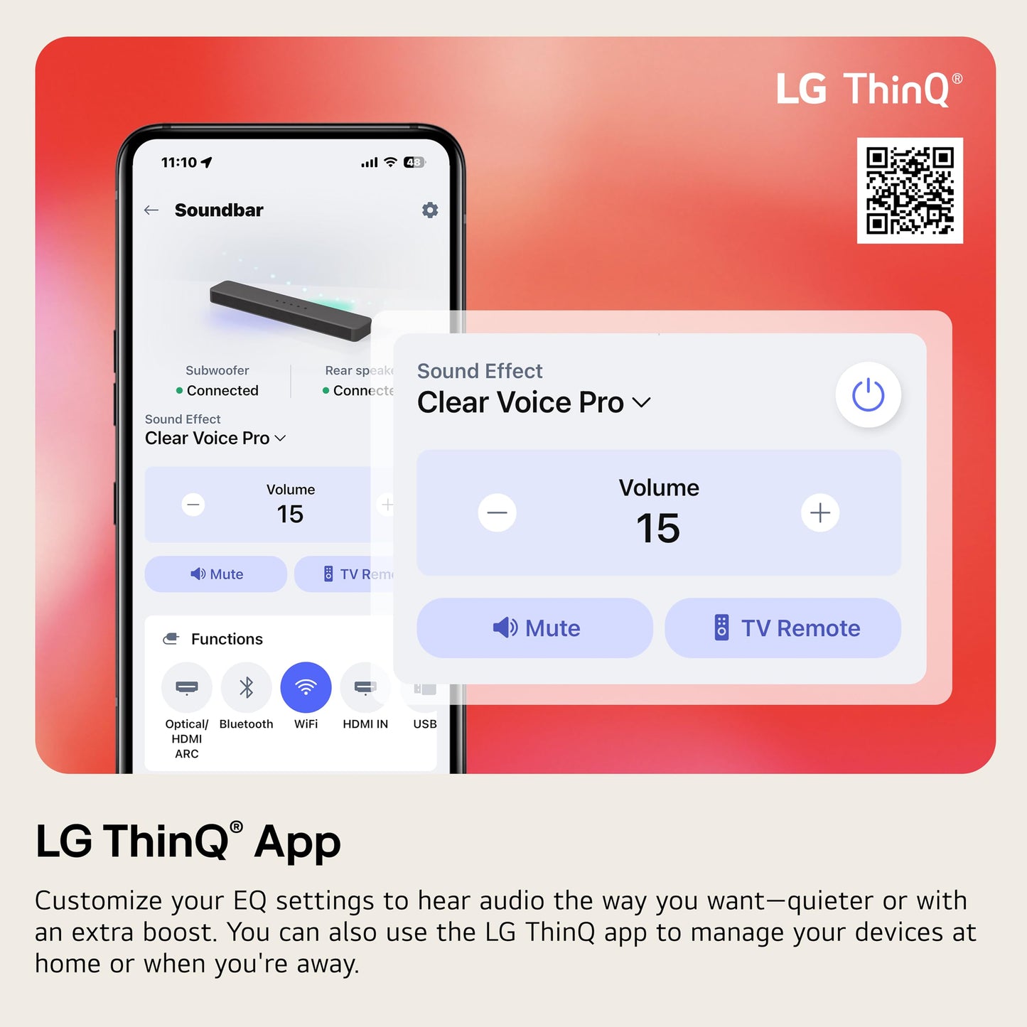 LG S60T 3.1 ch. Soundbar with Wireless Subwoofer, Dolby Audio, TV Synergy, Wow Interface, AI Sound Pro