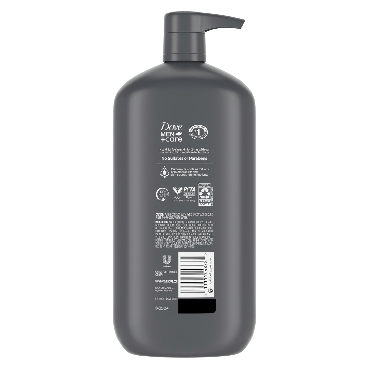 DOVE MEN + CARE body and face wash rejuvenating mango + cedarwood for Men, with 24-Hour Nourishing Micromoisture Technology, 30