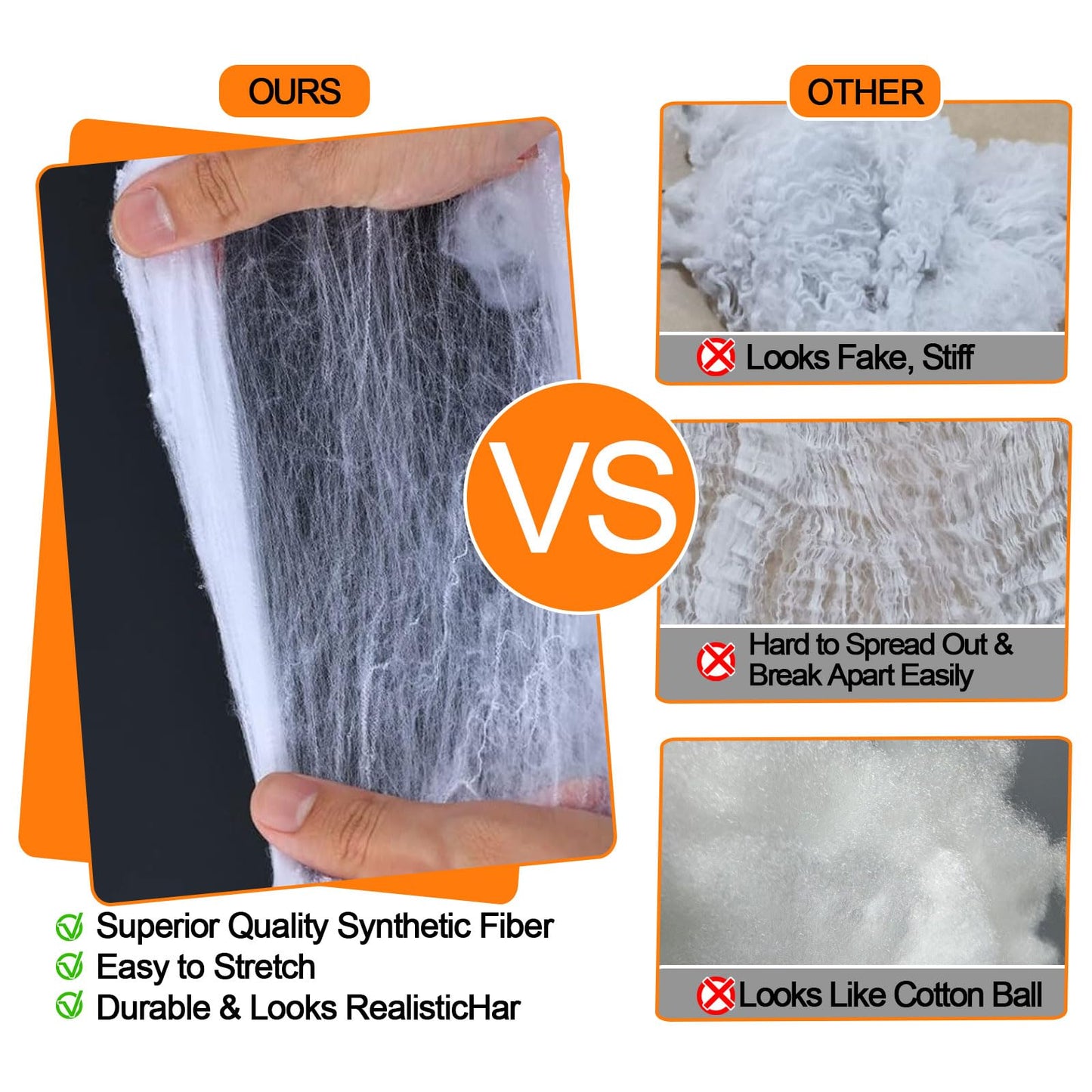 Famoby 1200 sqft Halloween Spider Webs & 50pcs Fake Spiders Super Stretch Cobwebs for Halloween Theme Decoration Indoor and Outdoor Party Supplies
