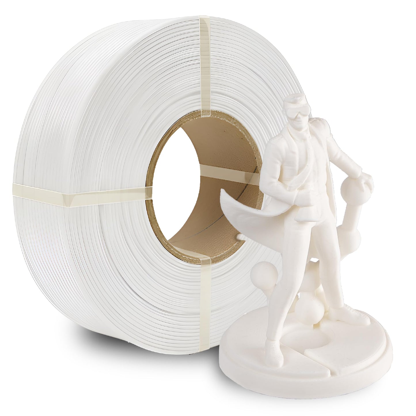 Polymaker Panchroma Refill Spool White PLA 3D Printing Filament Refill, Compatible with All Reusable Spools and All Major FDM 3D