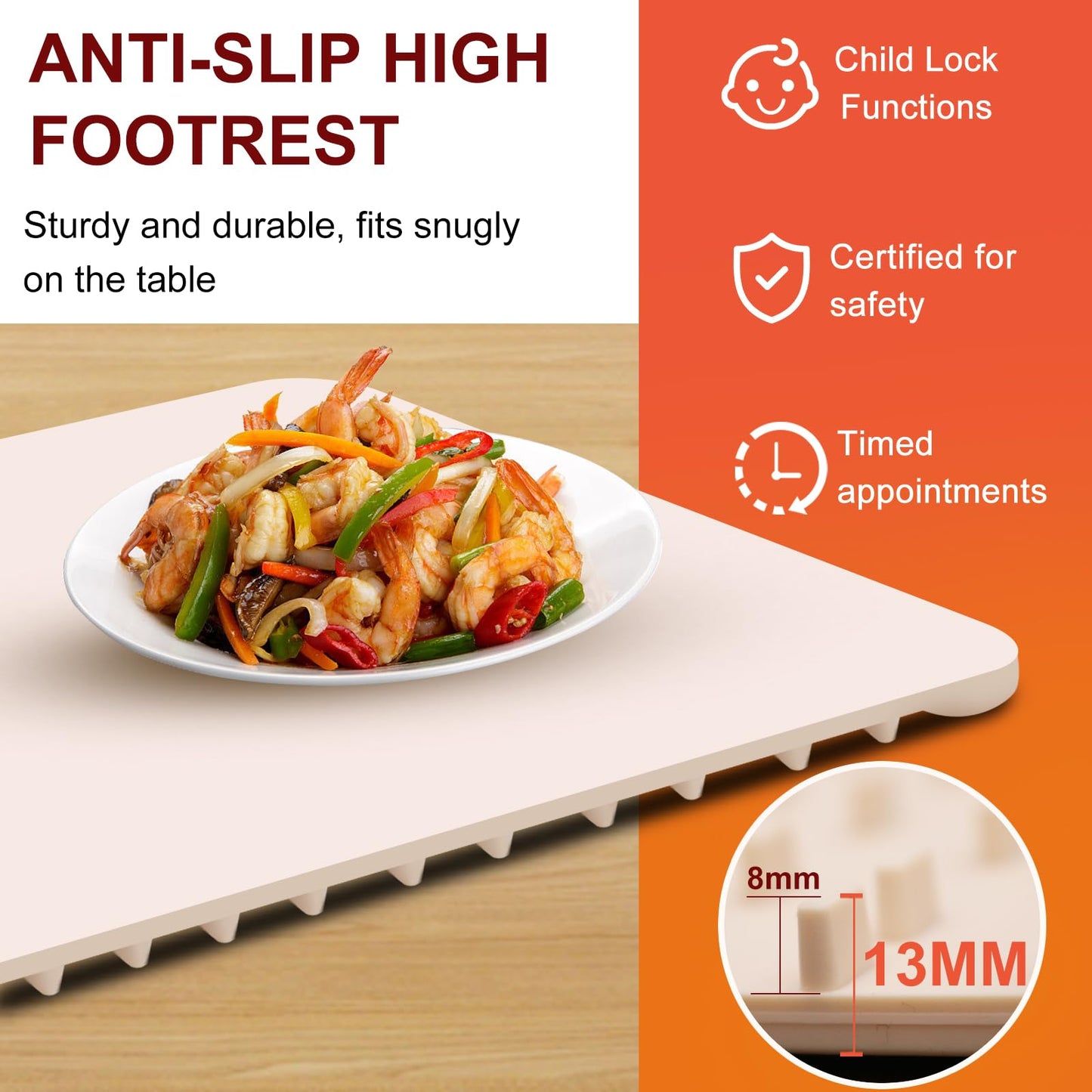 Electric Warming Tray - Full Surface Heating,Rollable & Portable,Premium Silicone Nano-Material,6 Temperature Settings,Auto Shut-Off -Versatile Food Warmer for Gatherings,Parties,Everyday Use