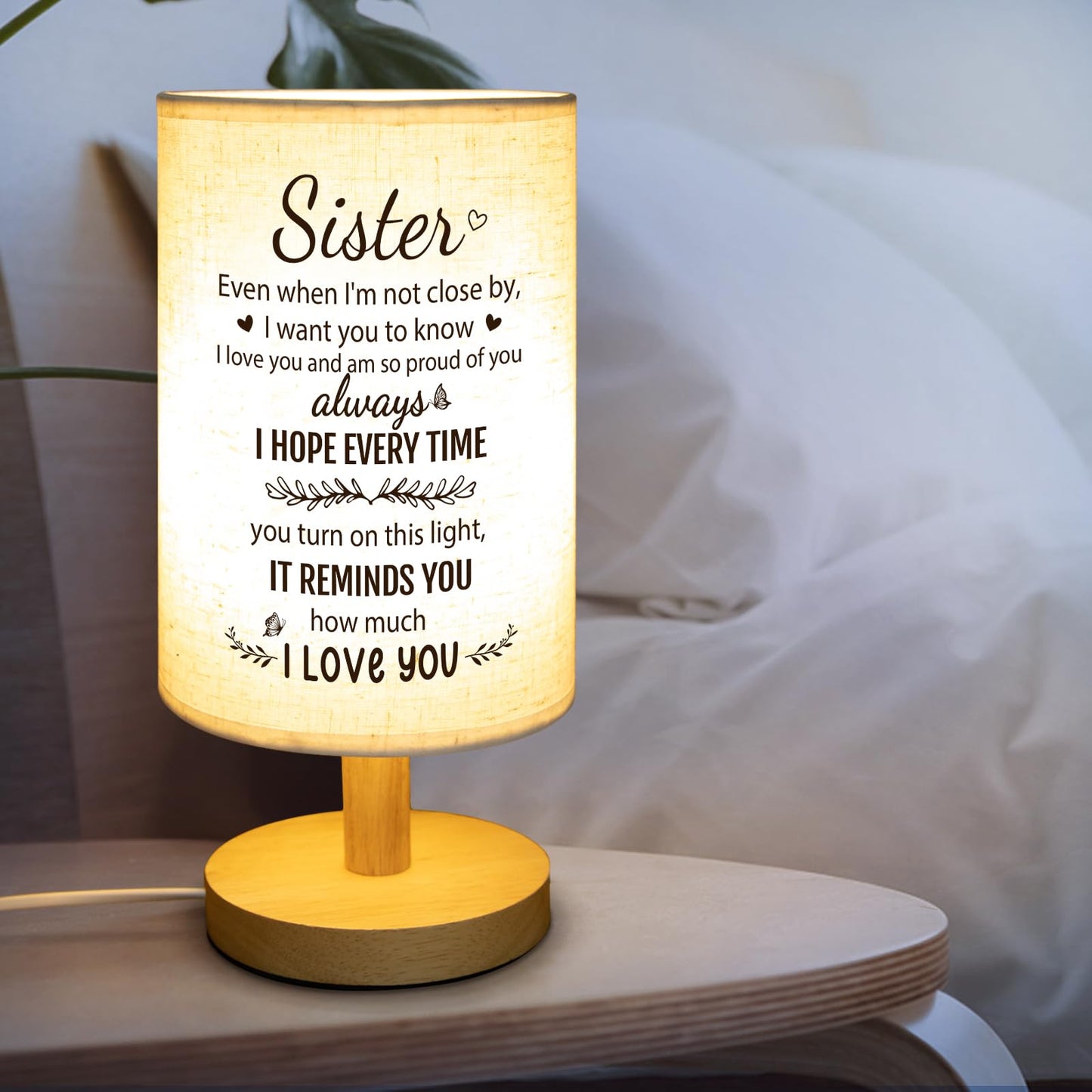SOUHONEY Birthday Gifts for Sister, Sister Birthday Gifts, Unique Sister Gifts from Sister, Sister Gifts from Sister for Christmas Graduation Valentines Day Mothers Day, Sister Lamp (Sister02)