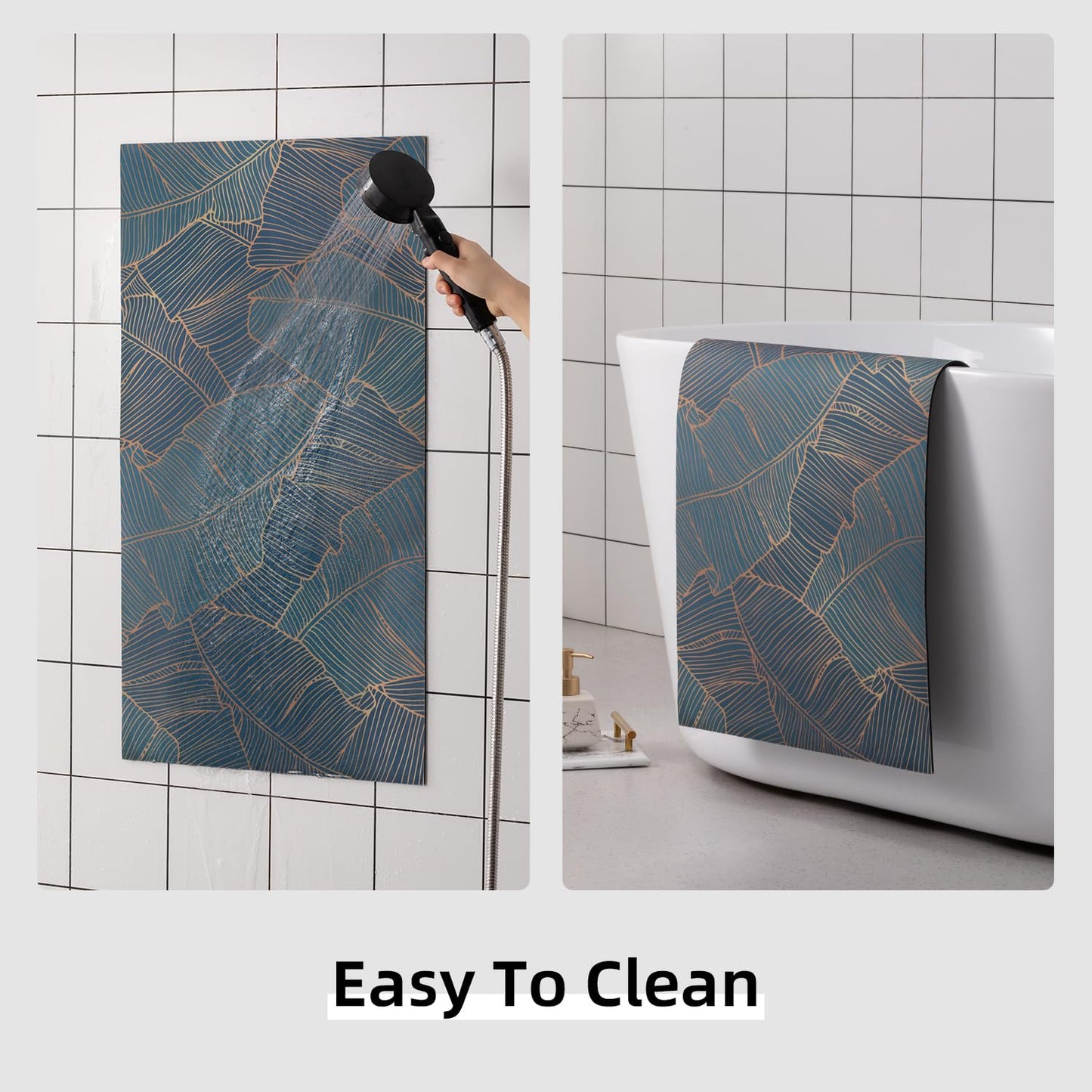YIHOUSE Thin Bath Mat -24"x 16" Super Absorbent Quick Dry Thin Bathroom Rugs Fit Under Door, Non Slip Rubber Backed Mat Washable Bathroom Floor Mats for Shower Room,Sink