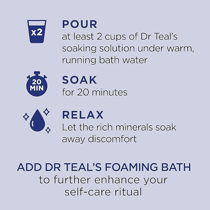 Dr Teal's Pure Epsom Salt Soak, Fragrance Free, 4 lbs (Packaging May Vary) (Pack of 5)
