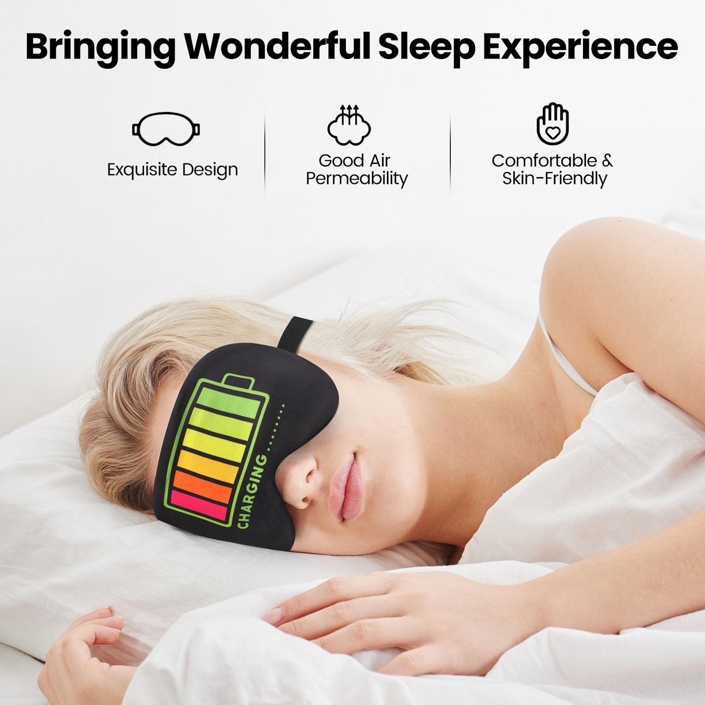 2 Pcs Sleep Eye Mask, Guys Blackout Sleeping Mask for Kids Adult Children's Travel Eye Mask Eye Cover Blindfold for Game