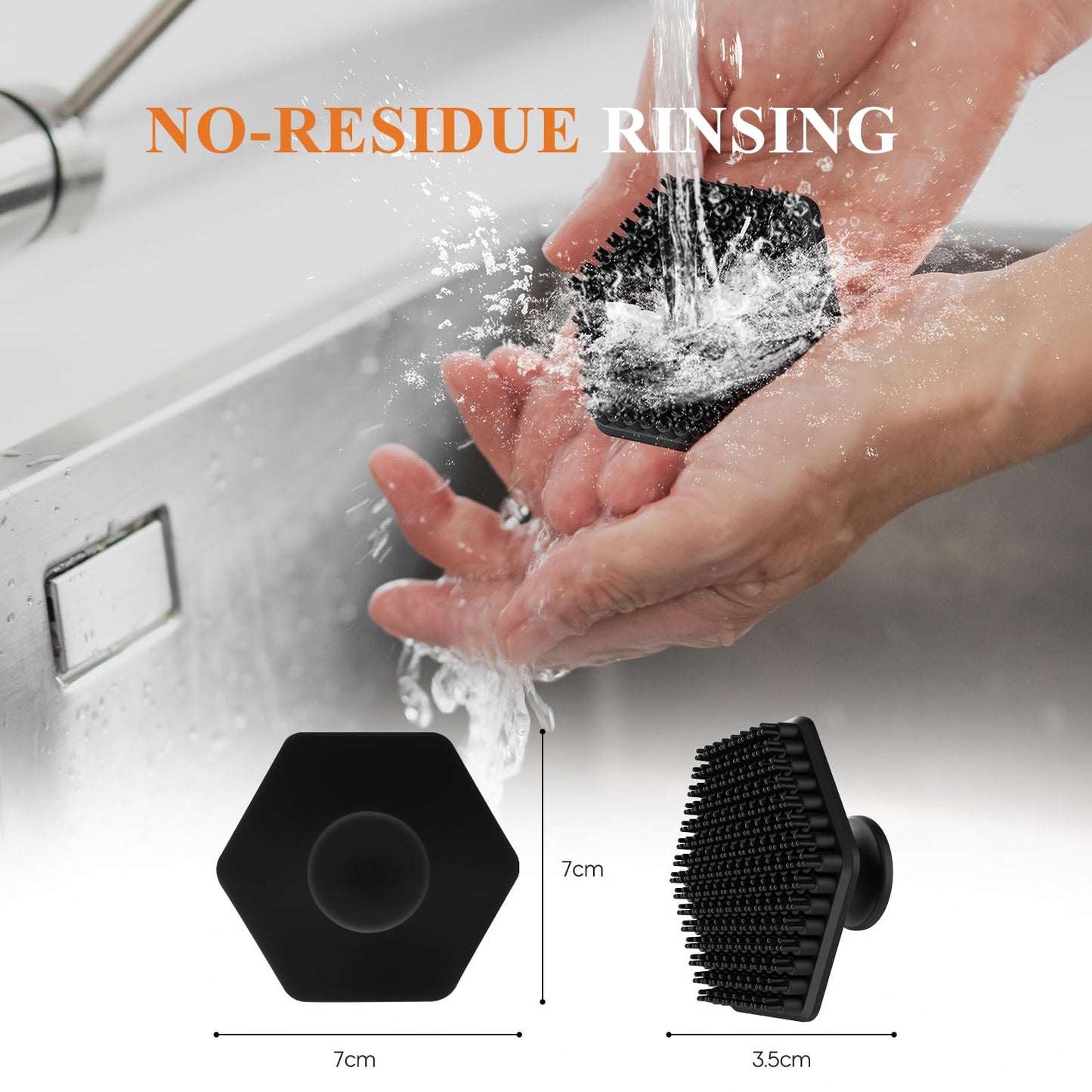 VWMYQ Silicone Face Scrubber for Men, Gentle Exfoliator Pad & Massager, Facial Cleansing Brush Silicone Face Wash Brush Removes