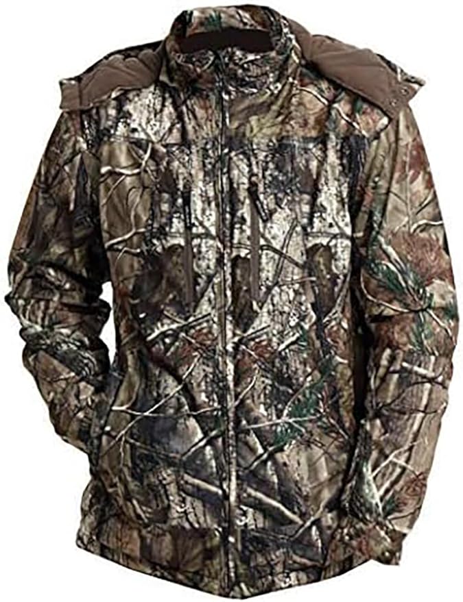 Krumba Mens Camo Hunting Jacket: Winter Insulated Warmer Tactical Windproof Softshell Camping Coat