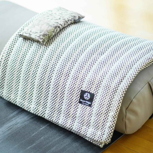 Hugger Mugger Cotton Yoga Blanket - Multi-Gray- Soft but Firm, Cofortable Support, Great Prop for Yoga