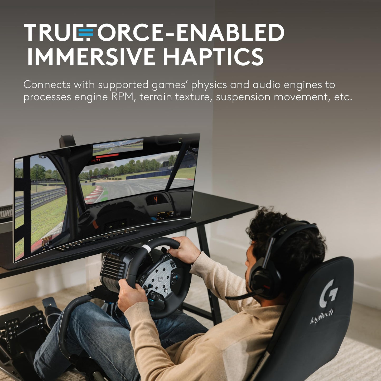Logitech G RS50 Racing Wheel, Hub, and Base for Xbox/PC: 8 Nm Direct Drive, 11 inch Wheel, 13 Buttons, Adjustable Paddle Shifters, TRUEFORCE Force Feedback Integration with Major Titles - Black