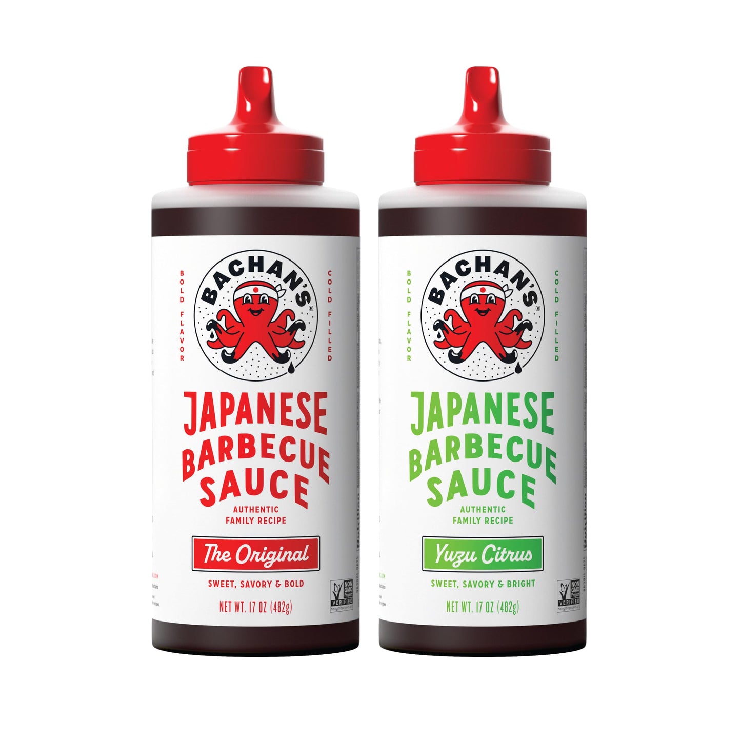 Bachan's Japanese Barbecue Sauce 2 Pack - 1 Original, 1 Yuzu Citrus - BBQ Sauce for Wings, Chicken, Beef, Pork, Seafood, Noodles, and More. Non GMO, No Preservatives, Vegan, BPA free
