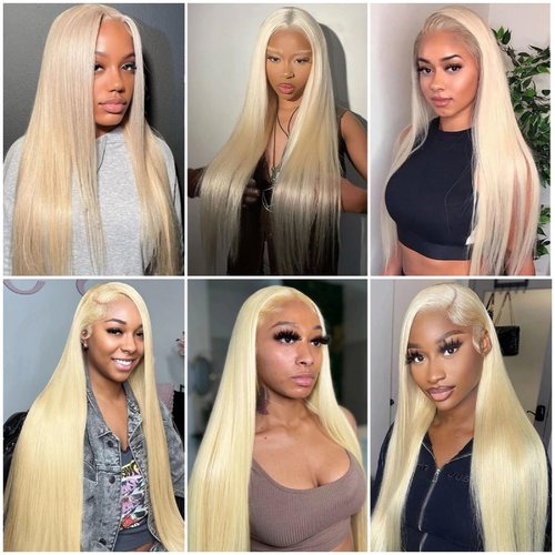 Savasana Blonde Lace Front Wig 13x4 Straight 613 Lace Front Wig Human Hair Glueless Pre Plucked with Baby Hair for Black Women 24 Inch
