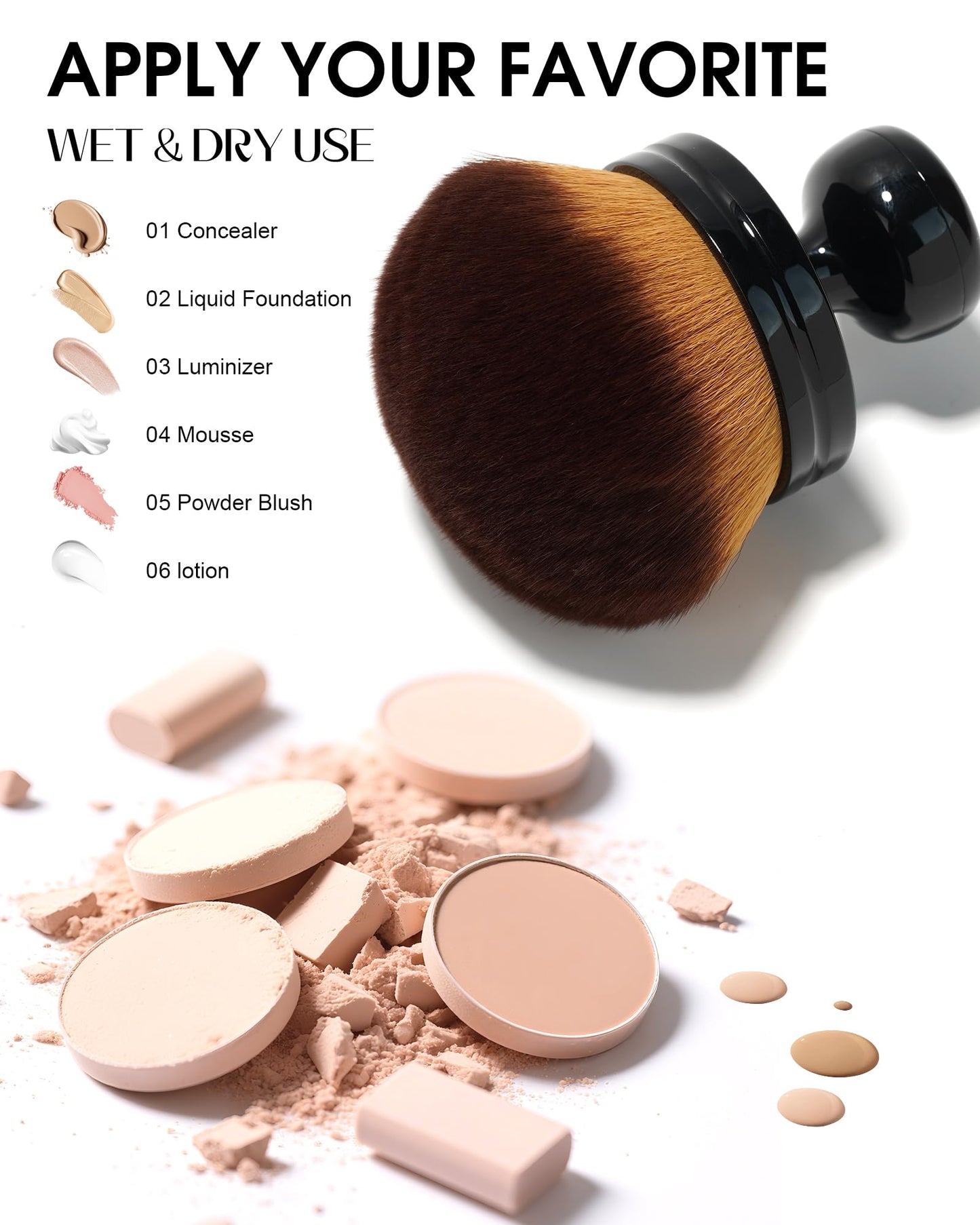 Extra Large Body Makeup Brush Self Tanner Kabuki Foundation Brush for Leg Face Makeup, Back Lotion Sunscreen Applicator Self Tan