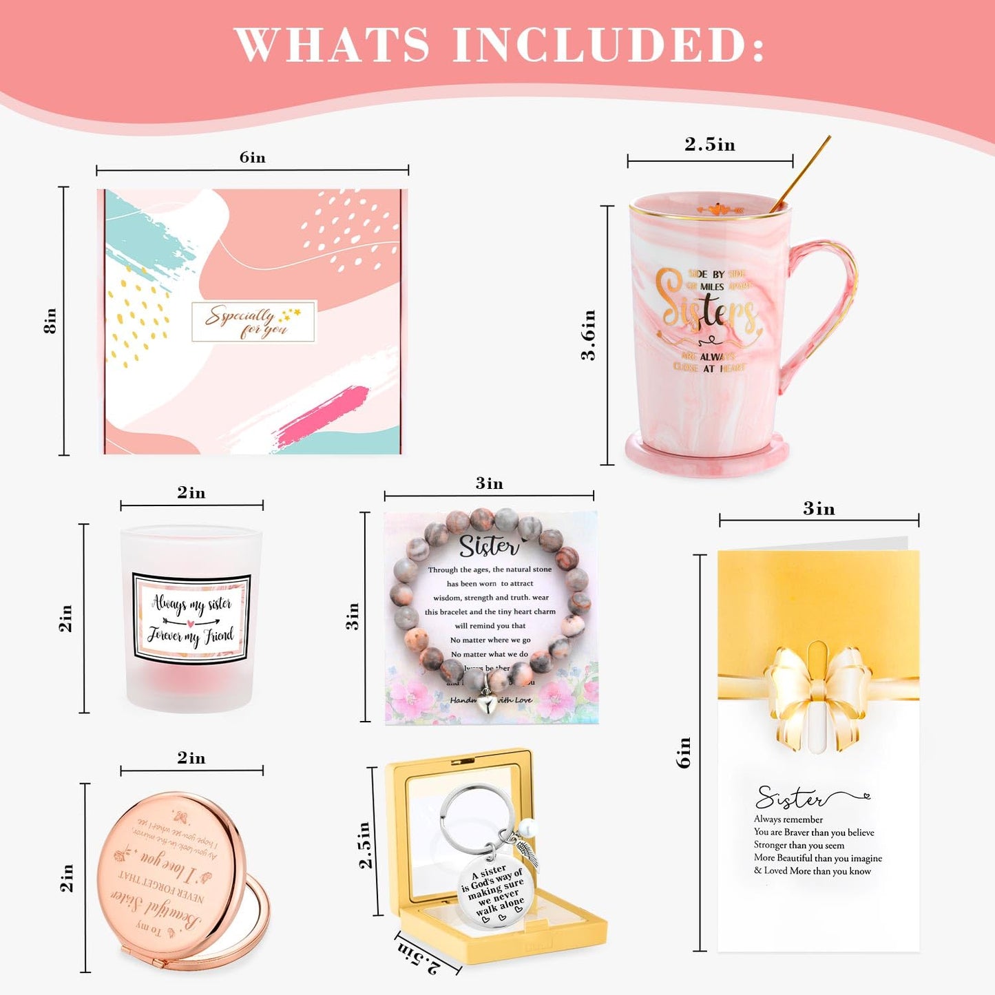 Sister Gifts from Sister Birthday Gifts for Sister Happy Birthday Sisters Gift from Sister Brother Little Sister Big Sister Gifts for Sister in Law Cool Sister Birthday Gifts Sisters Christmas Gifts