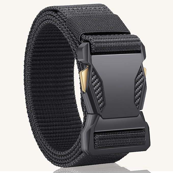 Tactical Nylon Belt for Men, Men Casual Belt for Hiking Rigger Work - Quick Release Outdoor Use