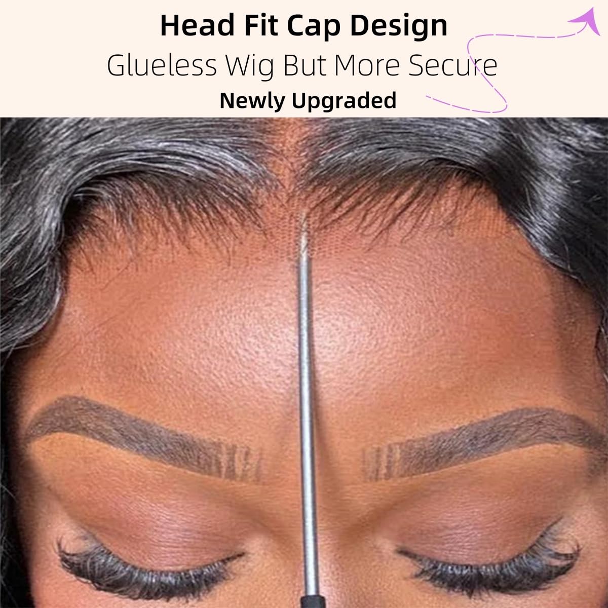 13x6 Glueless Wigs Invisible Strap Snug Fit Ready to Wear SKINLIKE HD Lace Front Wigs Human Hair 220 Density Pre Plucked Pre Cut