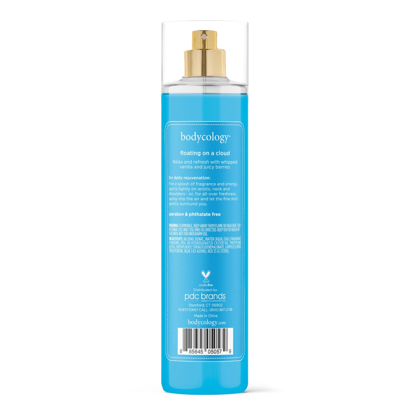 Bodycology Long-Lasting Fragrance Body Mist, Floating On A Cloud, 8 fl oz (Pack of 2)