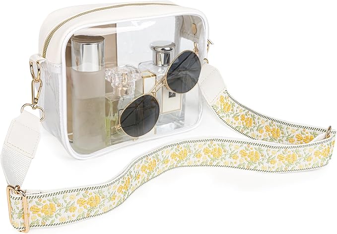 Aveniee Clear Bag Stadium Approved, Clear Purses for Women, Cross body Bag for Concerts with Adjustable Strap