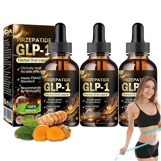 3PC GLP-1 Herbal Moringa Drops, Natural Advanced Body Care Liquids Drop, Organic Moringa GLP-1 Firming Skin for Women and Men