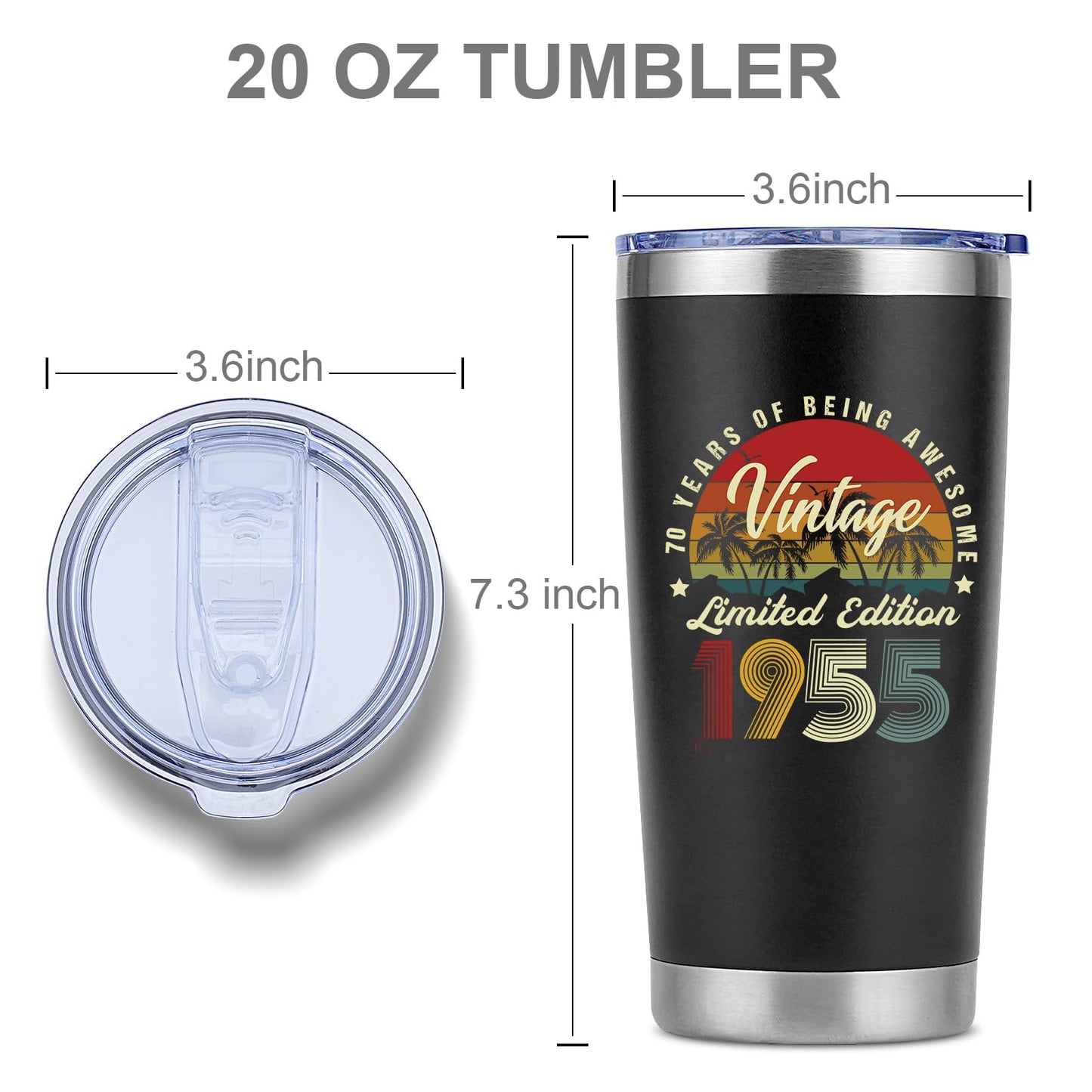 Funny 70th Birthday Gifts for Men Women,70 Year Old Birthday Gifts for Men, 70th Men Birthday Gift Ideas, Gifts for 70 Year Old Man-20 Oz Tumbler