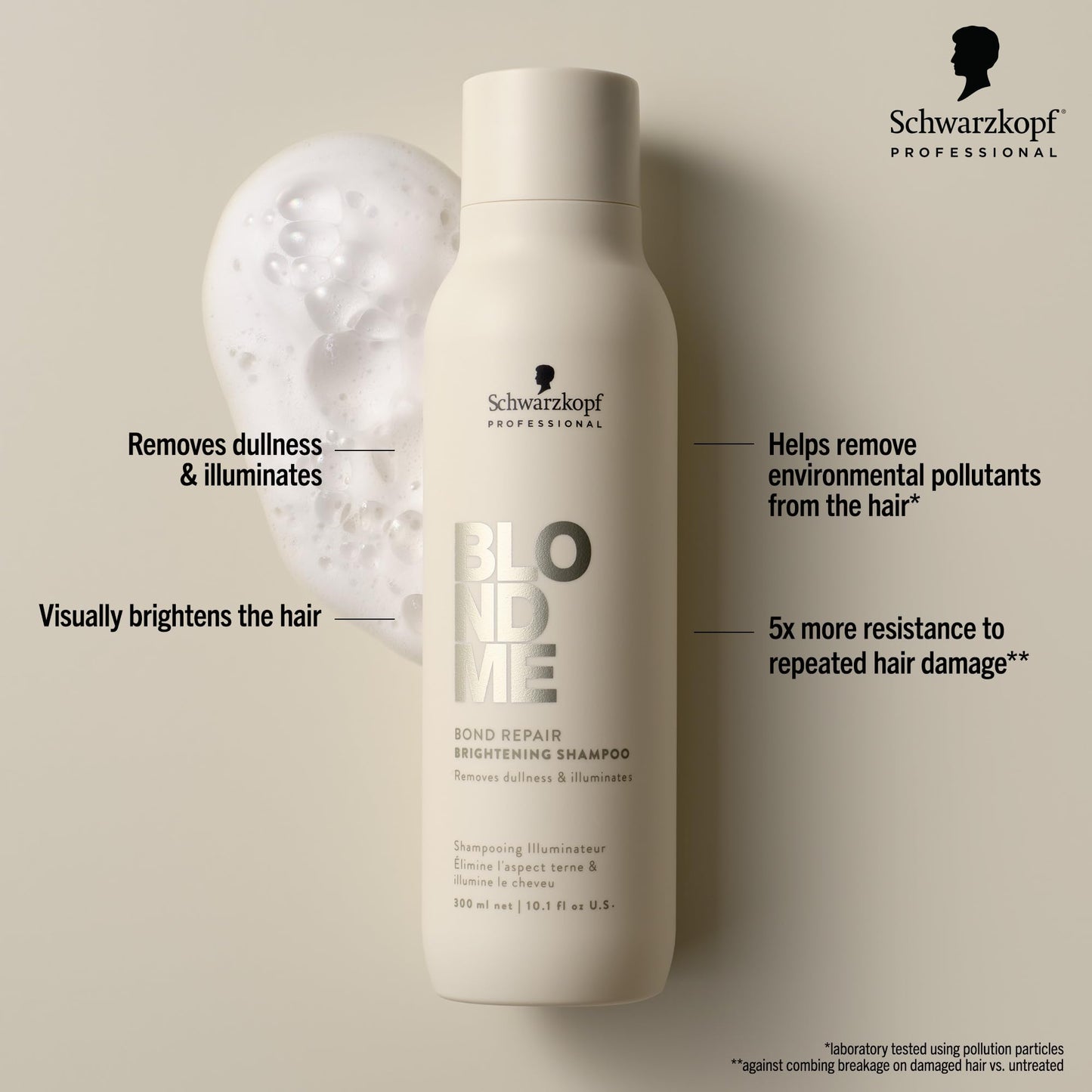 BlondMe Bond Repair Brightening Shampoo for Blonde Hair | Removes Build-Up and Impurities | Repairs, Hydrates, & Brightens Blond