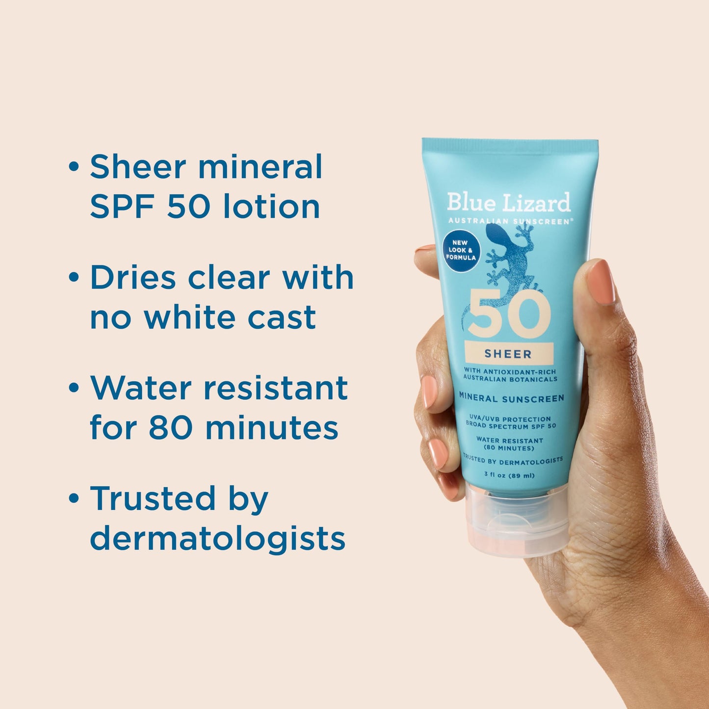 Blue Lizard Sheer Body Lotion 3 oz - SPF 50+