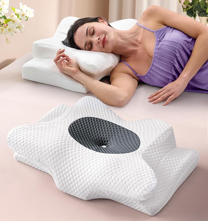 Dream Without Pain Cervical Neck Pillow for Sleeping, Ergonomic Side Sleeper Pillows for Adults, Cooling Orthopedic Pillow...
