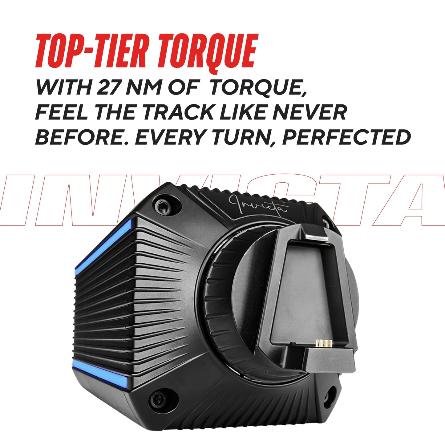 ASETEK Invicta Direct Drive Wheel base 27Nm | Powerful Sim Racing Wheel base with Precise Force Feedback and Advanced Technology for Realistic Driving | Sim Racing Steering System for PC