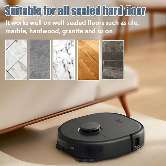 6 Pack Replacement Mop Pads Compatible With Eufy X10 Pro Omni X9 Pro Robot Vacuum Self-Empty Station, Wet Mopping Pads Accessory Cleaning Pad Parts