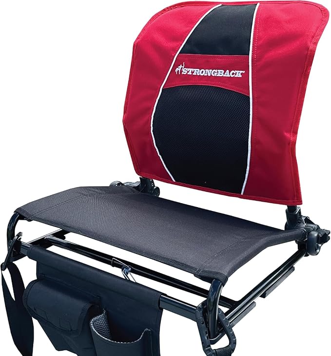 STRONGBACK Lumbar Support Stadium Seat for Bleachers – Ergonomic Chair with Back Support for Adults & All-Day Comfort