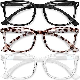 Gaoye Stylish Blue Light Glasses for Woman - Computer Glasses for Blue Light Blocking - Lightweight Frames - 3 pack