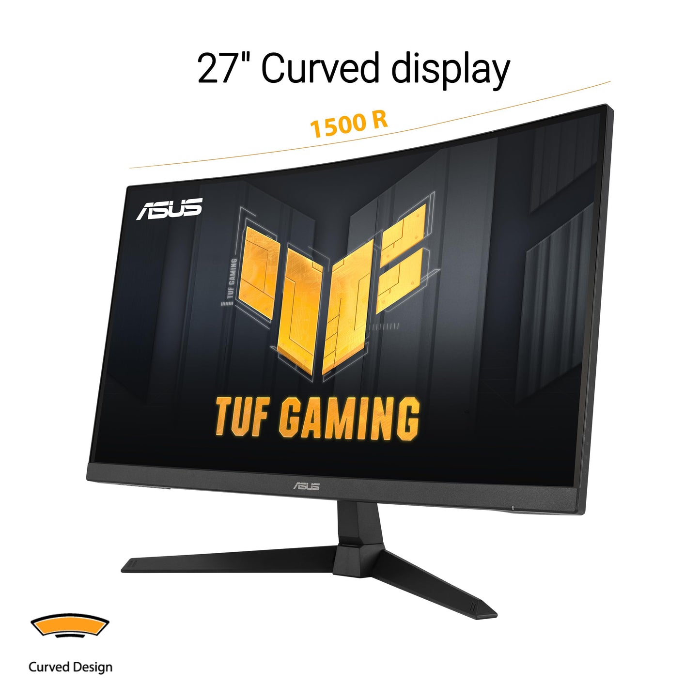 ASUS TUF Gaming 27” 1080P Curved Monitor (VG27VQM1B) – Full HD, 1500R, 280Hz, 1ms, Extreme Low Motion Blur, FreeSync Premium, Shadow Boost, Eye Care, 90% DCI-P3, DisplayWidget Center, 3 yr Warranty
