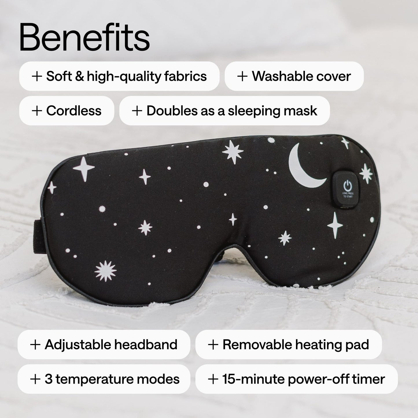 Heated Eye Mask – Warm Compress for Dry Eyes & Stye Eye Treatment – Weighted Heating Sleep Mask for Dark Circles and Puffiness, Migraine Relief Heat Steam Patches Products for Sleeping