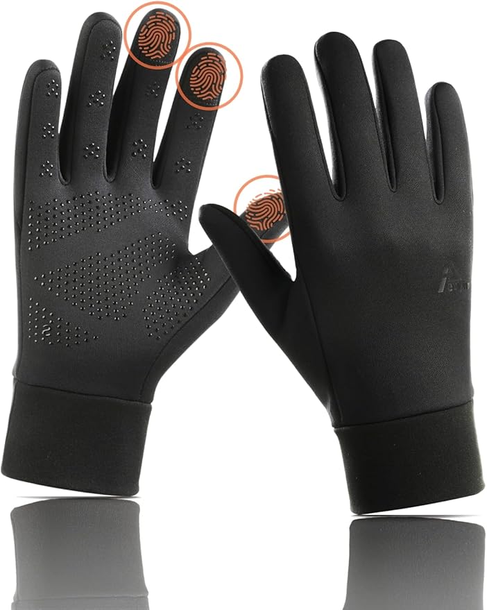 Aerynx Lightweight Running Winter Gloves Touch Screen Gloves Liners for Cycling Biking for Men Women