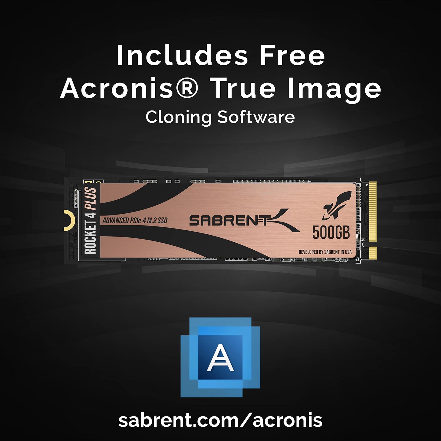 Sabrent Rocket 4 Plus Ssd With Heatsink 500Gb Pcie Gen 4 Nvme M.2 2280 Internal Solid State Drive, Extreme Speed, Heat Managemen