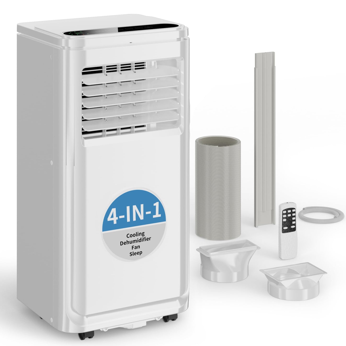 Uthfy 10,000BTU Portable Air Conditioners, 4-in-1 Air Conditioner with Cooling, Fan & Dehumidifier and Sleep, 4 Modes, 24H Timer, Window Kit Included, Portable AC Units for Indoor Room, Bedroom Use